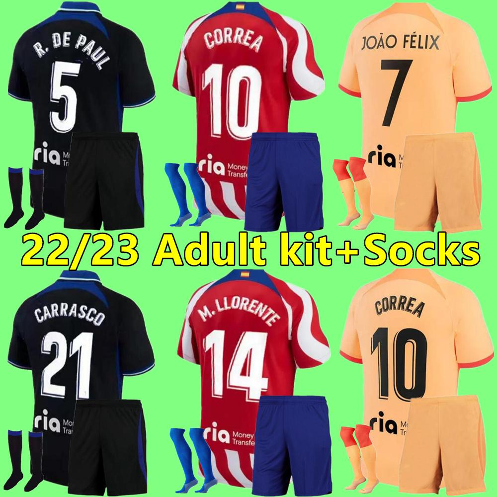 JOAO FELIX 22 23 soccer jerseys 2022 2023 M. LLORENTE SUAREZ Correa camiseta football shirts men kids kit Set GRIEZMANN R. DE PAUL Cunha CArrASCO, 22/23 home ucl+socks
JOAO FELIX 22 23 soccer jerseys 2022 2023 M. LLORENTE SUAREZ Correa camiseta football shirts men kids kit Set GRIEZMANN R. DE PAUL Cunha CArrASCO, 22/23 home ucl+socks
