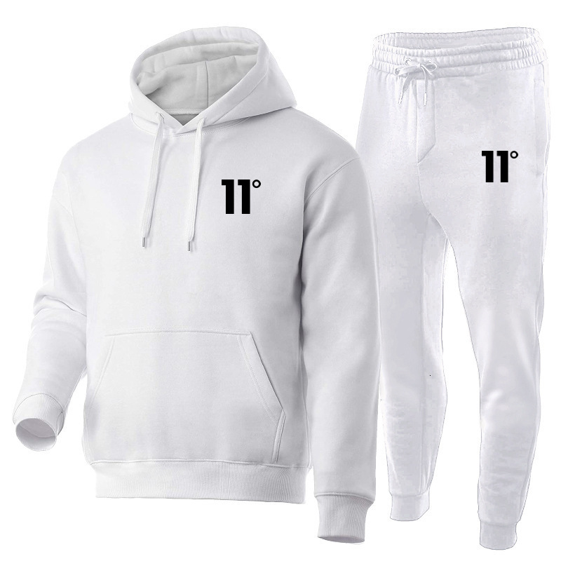 Mens Tracksuits Autumn And Winter European Fashion 11 Degree Twopiece Sweater Casual Pants Sports Fitness Breathable Suit For Men Women 230303