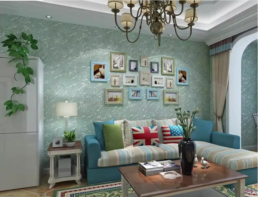 Light green wallpaper new flower wallpaper roll wallpapers factory sales non woven wallpapers