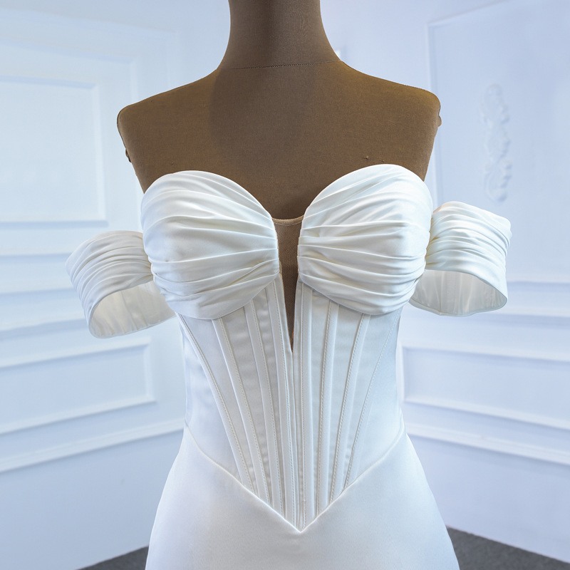 Dubai Arabic Mermaid Wedding Dress Sweetheart Pleats Ruffles Riered Organza Women Bride Formal Gowns Vestido Noiva Robe De Mariage