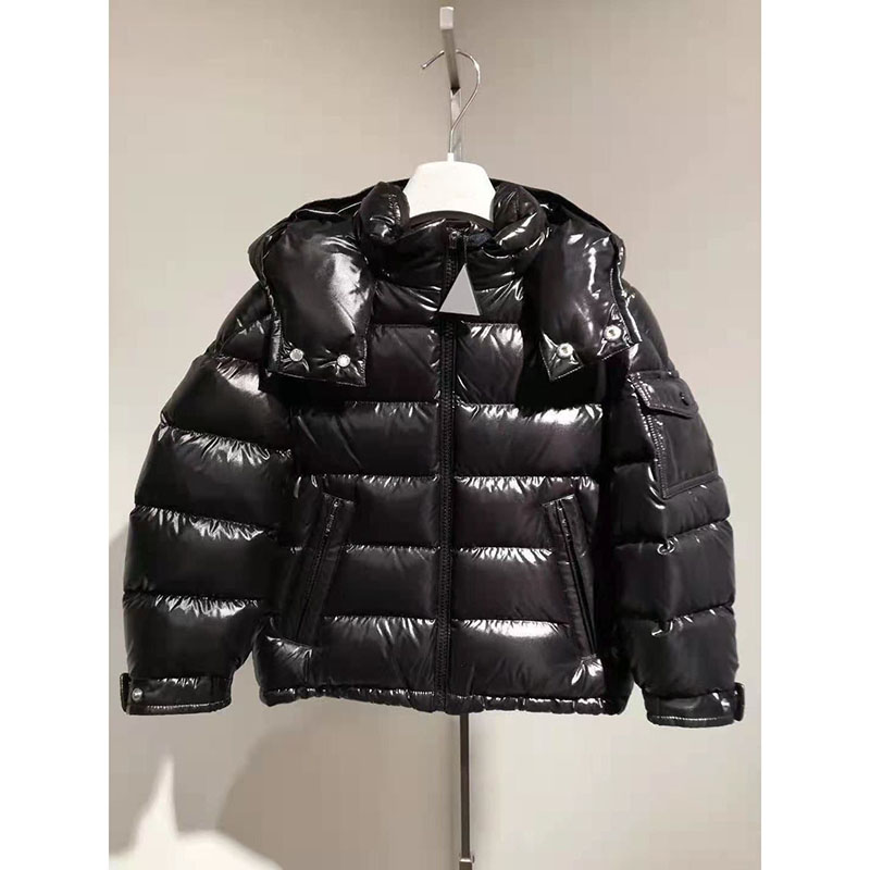 Down Coat 2-14Y Boy girls bright hooded White duck down coat winter children Wadded Jackets baby boys casual outwear jacket kids designer Q240701