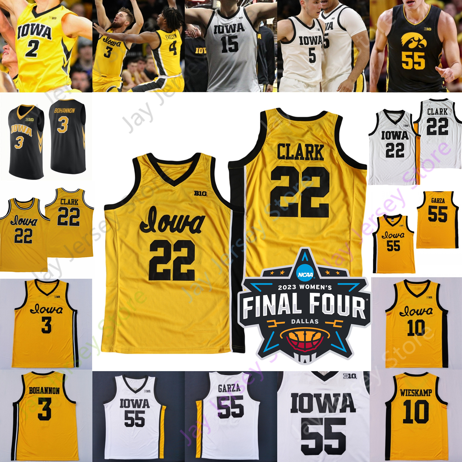 2023 Women Final Four 4 Iowa Hawkeyes Basketball Jersey NCAA College Caitlin Clark Luka Garza 10 Joe Wieskamp 5 CJ Fredrick 3 Bohannon 30 Connor McCaffery 4 Ahron Ulis, Yellow former
2023 Women Final Four 4 Iowa Hawkeyes Basketball Jersey NCAA College Caitlin Clark Luka Garza 10 Joe Wieskamp 5 CJ Fredrick 3 Bohannon 30 Connor McCaffery 4 Ahron Ulis, Yellow former