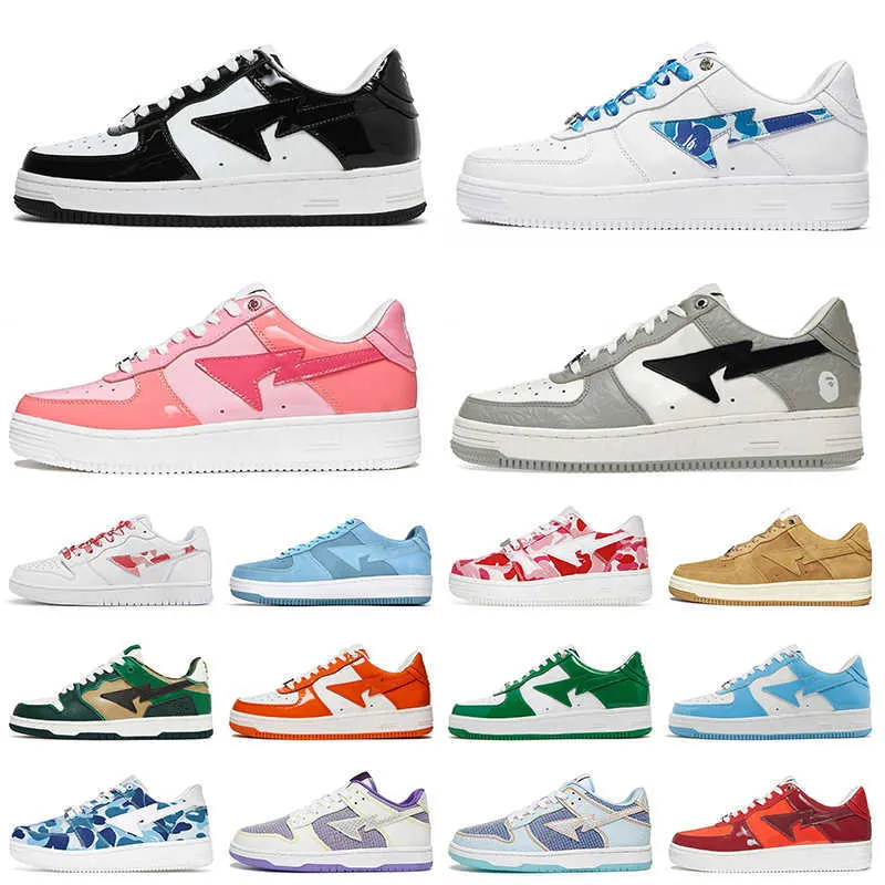 Fashion Designer BapeSta Casual sk8 sta Shoes Grey Black stas SK8 Color Camo Combo Pink Green ABC Camos Pastel Blue Patent Leather M2 Platform luxury Trainer Sneakers, Box
Fashion Designer BapeSta Casual sk8 sta Shoes Grey Black stas SK8 Color Camo Combo Pink Green ABC Camos Pastel Blue Patent Leather M2 Platform luxury Trainer Sneakers, Box