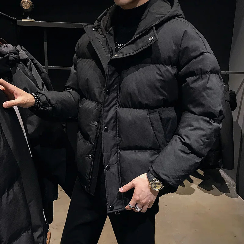 Men's Down Parkas Solid Color Outwear Hooded Fashion Jacket Winter Puffer Men Jackets Windproof Coats Casual 2023 Arrivals 231102Z