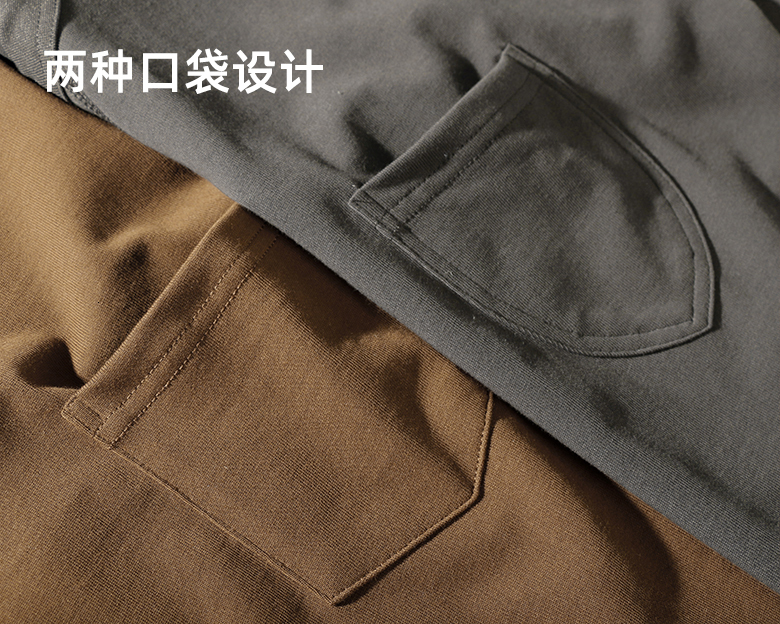 Men's T-Shirts Summer Pocket T-shirt Men's Short Sleeve US Retro Heavy Weight 280g Round Neck Solid Simple Bottom Top 230403