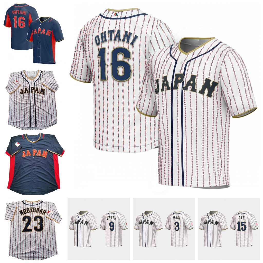 2023 Japan Baseball Jersey Lars Nootbaar Shohei Ohtani Yu Darvish Masataka Yoshida Munetaka Murakami Roki Sasaki Kazuma Okamoto Yoshinobu Yamamoto Ichiro Suzuki, Custom any name number
2023 Japan Baseball Jersey Lars Nootbaar Shohei Ohtani Yu Darvish Masataka Yoshida Munetaka Murakami Roki Sasaki Kazuma Okamoto Yoshinobu Yamamoto Ichiro Suzuki, Custom any name number
