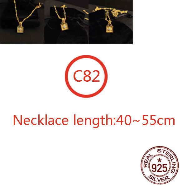 C82 S925 Sterling Zilveren Ketting Gepersonaliseerde Mode Punk Hip Hop Stijl Si…