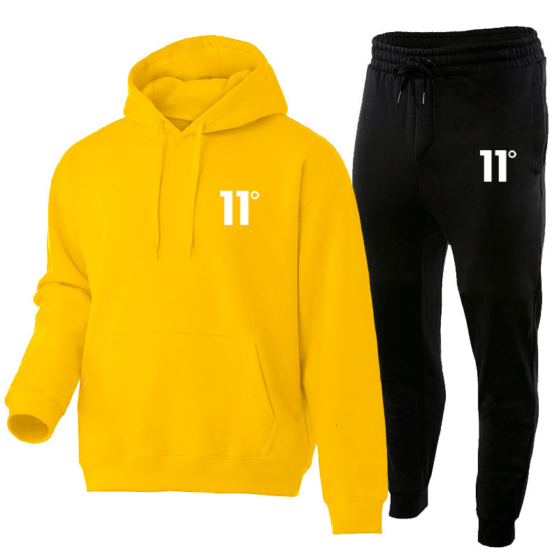 Mens Tracksuits Autumn And Winter European Fashion 11 Degree Twopiece Sweater Casual Pants Sports Fitness Breathable Suit For Men Women 230303