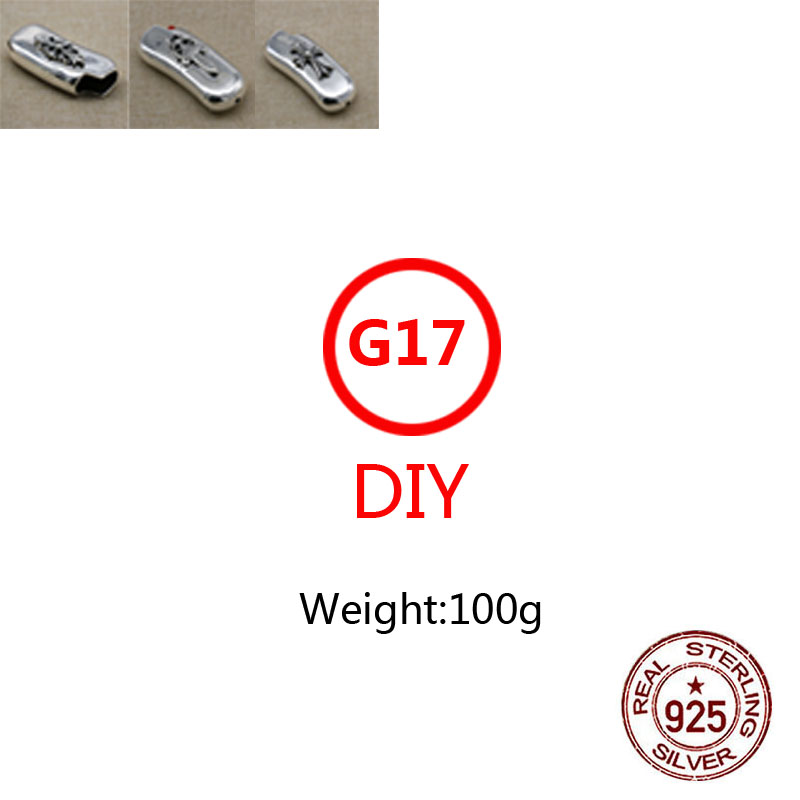 G17 S925 Sterling Silver Lighter Case Business Gift Personalized Fashion Punk Hip Hop Style Jewelry Cross Flower Letter Shape