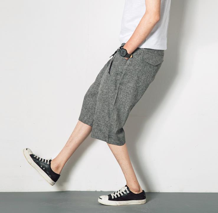 Men's Shorts Summer Casual Men's Knee Length Shorts Loose Jogger Shorts High Quality Men's Beach Japanese Hougong Pants 230403