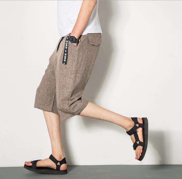 Men's Shorts Summer Casual Men's Knee Length Shorts Loose Jogger Shorts High Quality Men's Beach Japanese Hougong Pants 230403