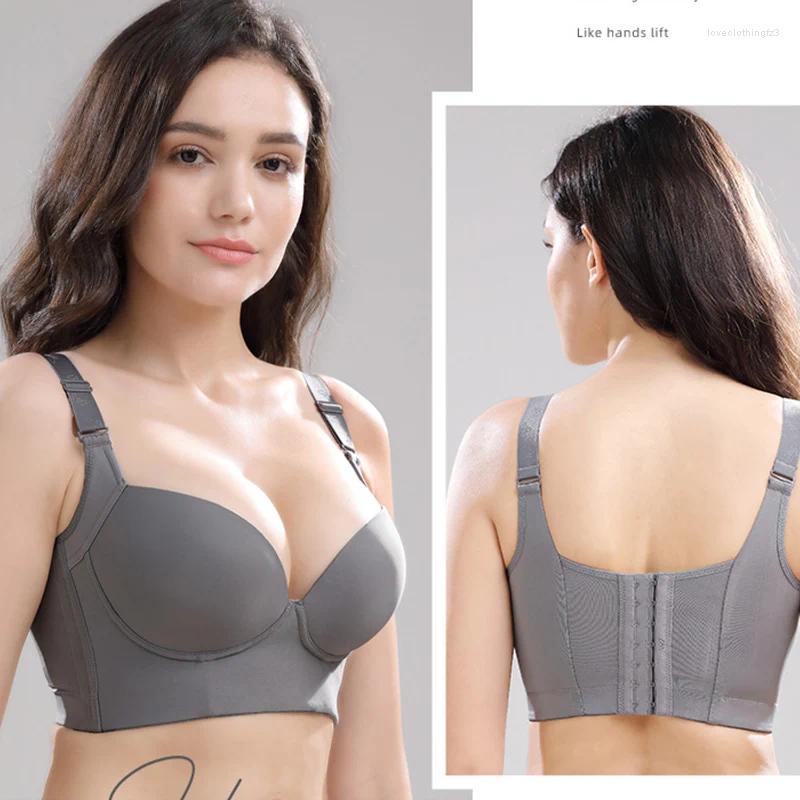 Bras Push Up Women Deep Cup Bra Hide Back Fat Underwear Shaper Incorporated Full Coverage Gerie 7 Hook