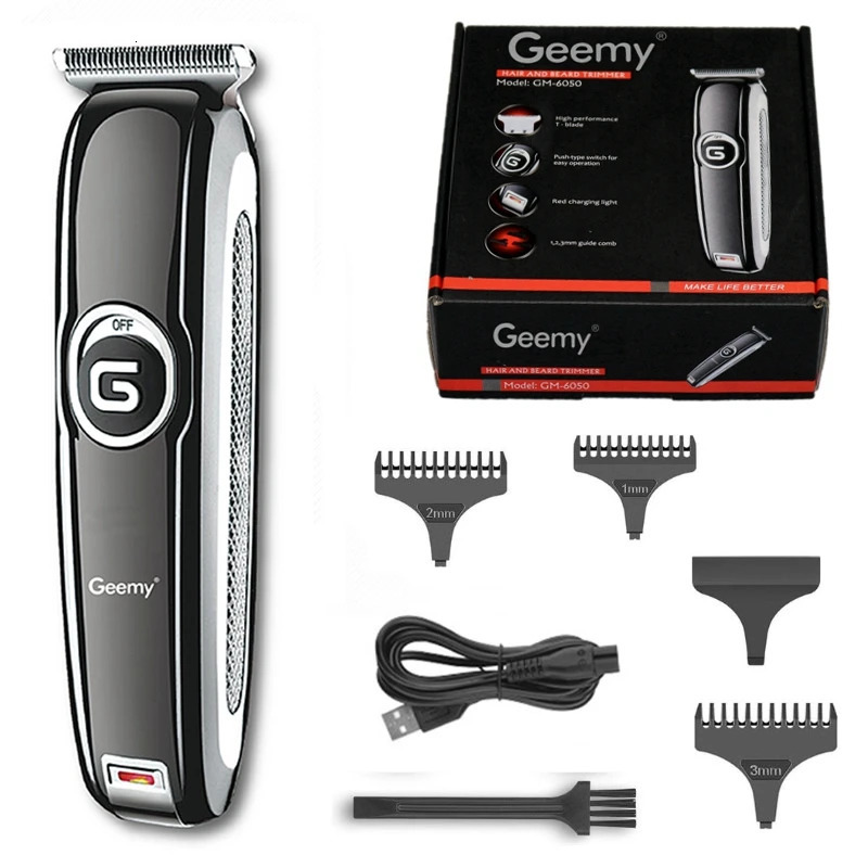 Hair Trimmer Original Geemy hair trimmer professional for men beard clipper rechargeable face cutter machine electric haircut 231102