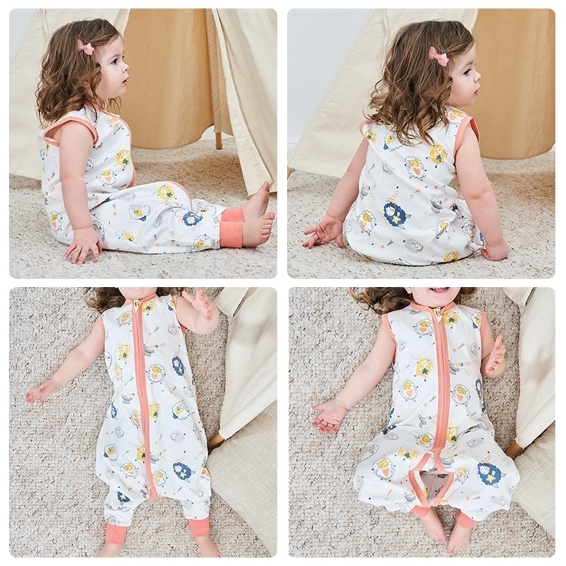 Sleeping Bags Baby 2832 Summer Cool Vest Kids Sleep Sack Boys Girls 100% Cotton Breathable Anti Tipi 230331
