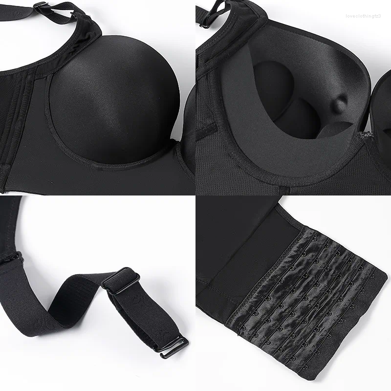 Bras Push Up Women Deep Cup Bra Hide Back Fat Underwear Shaper Incorporated Full Coverage Gerie 7 Hook