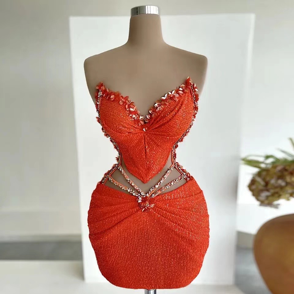 Cocktail Dress Crystal Prom Party Gown Plus Size Zipper New Custom Graduation Straight Sleeveless Satin Lace Up Pleat Beaded Sweetheart