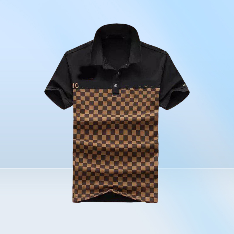 Tshirt Italy POLOT shirt fashion men polo shirts short sleeves casual cotton Tshirts high quality casualetter Down Collar T