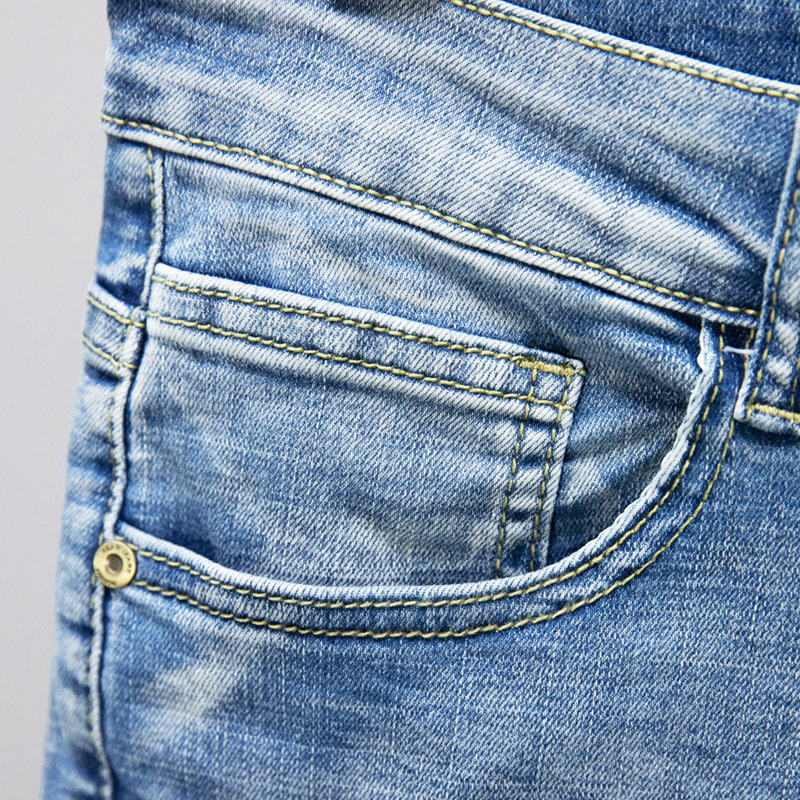 Men's Shorts Summer Casual Denim Shorts Men's Fashion Blue Knee Pants Slim Fit Classic Men's Clothing Jeans 230403