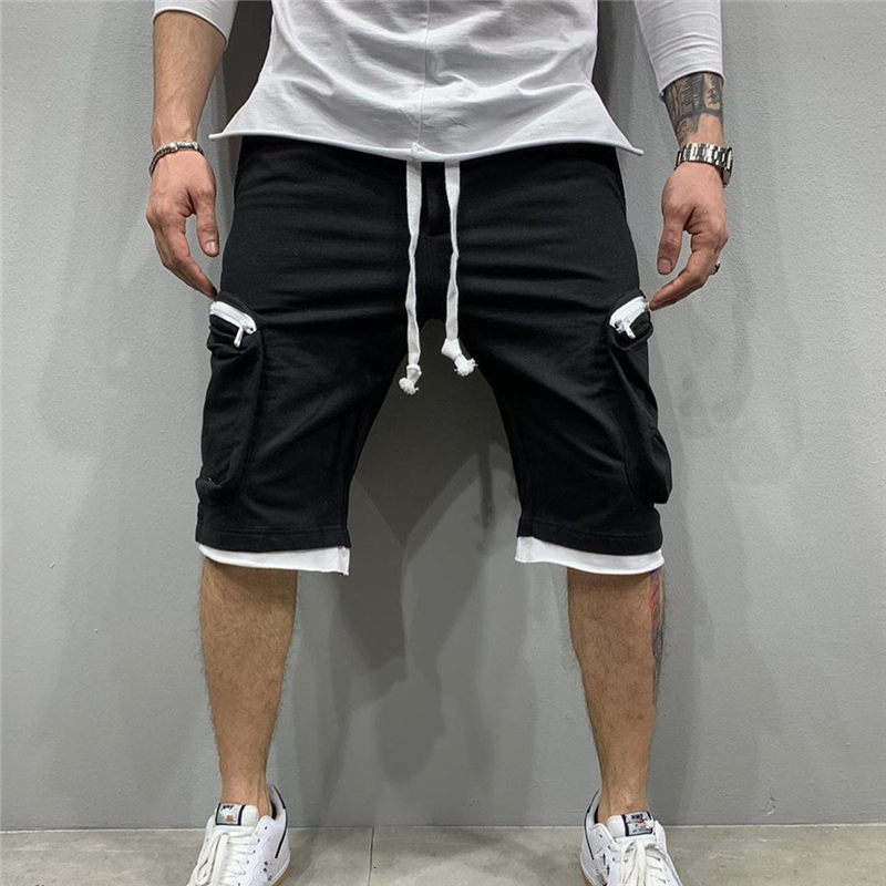 Men's Shorts Summer Loose Shorts Men's Running Shorts Leisure Fitness Street Men's Multi Pocket Sports Casual Cargo Shorts 230403