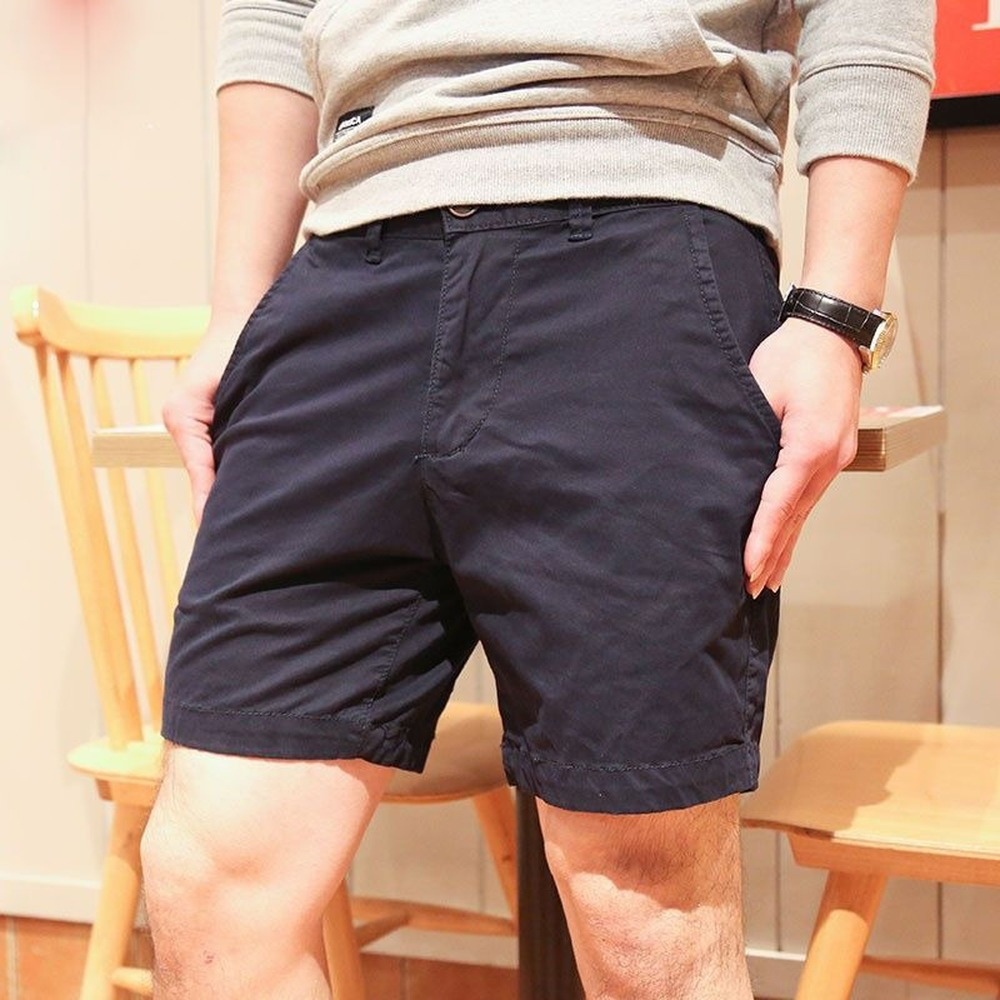 Men's Shorts Casual shorts Men's work pants Wear chino shorts Khaki solid color men's street clothing Japanese style shorts Men's 