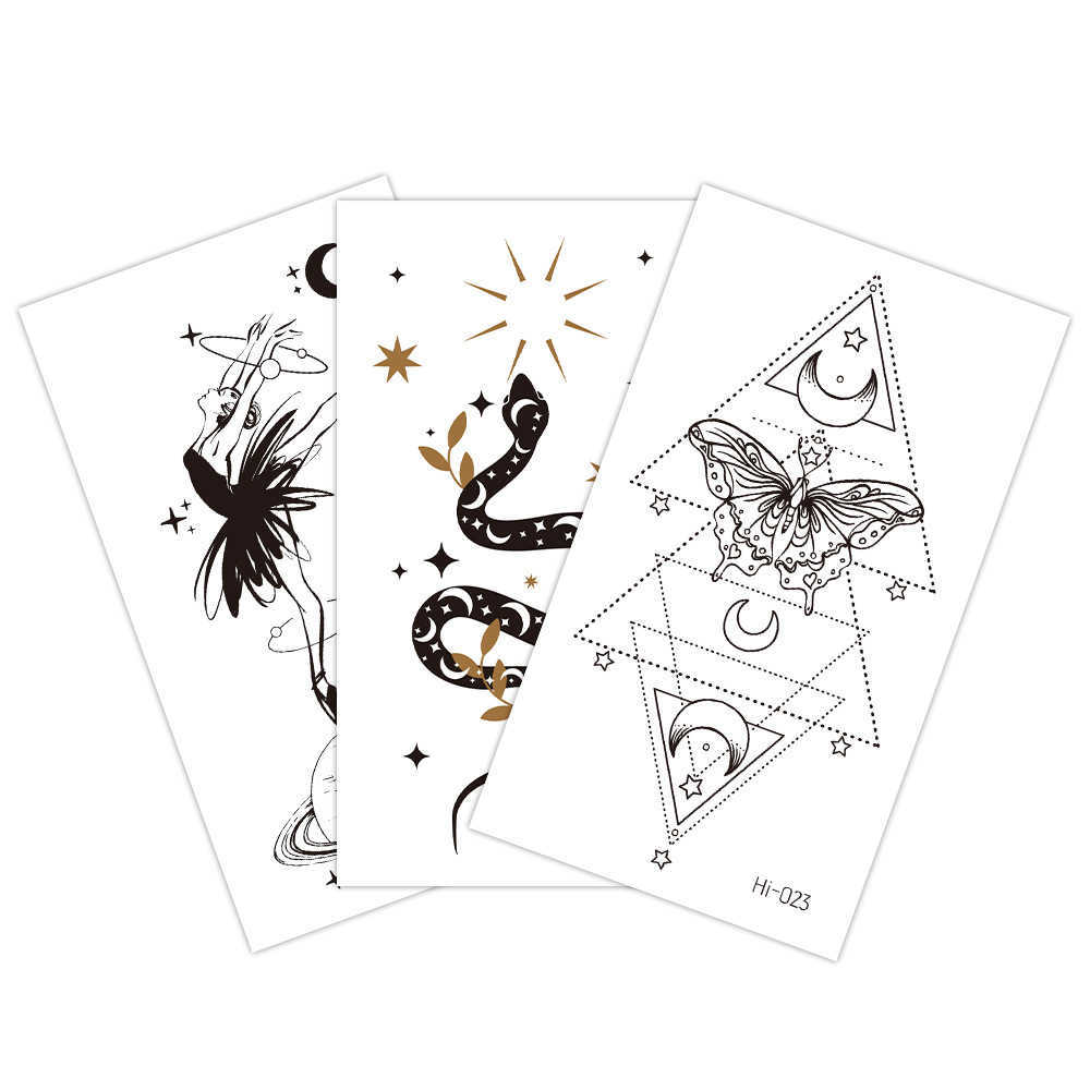Temporary Tattoos Luminous Tattoo Stickers for Women Arm Face Glowing Tattoos Body Art Tattoos Snake Butterfly Electric Syllable Party Tattoo 2022 Z04