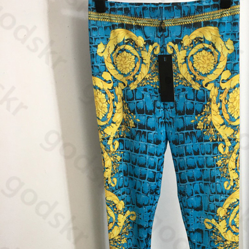 Vintage Pattern Leggings Women Fashion Stretch Yoga Pants Elastic Waist Gym Pants Running Trousers