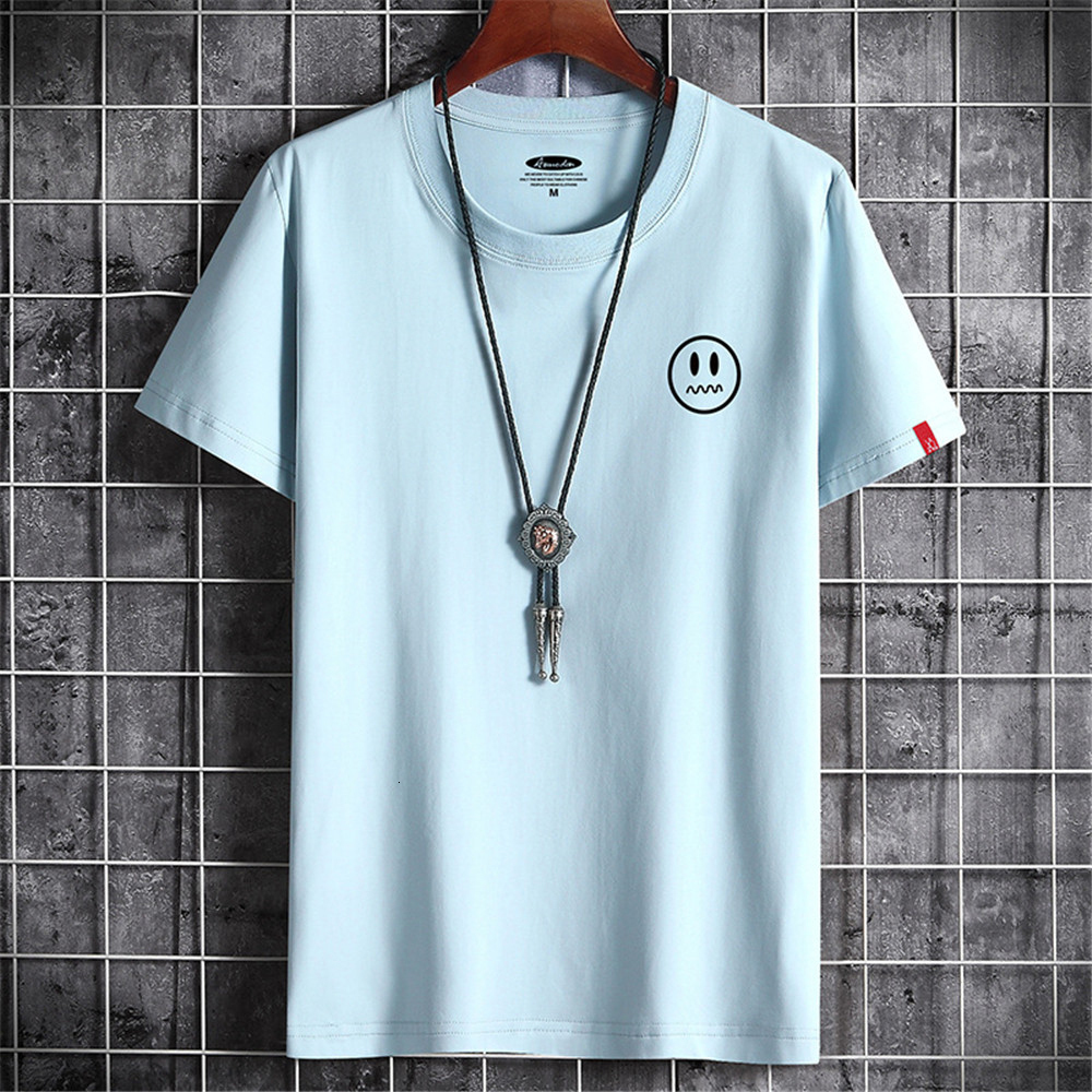 Men's T-Shirts S-6XL Men's T-shirt Cotton T-shirt Men's Summer Leisure T-shirt Fashion Super Large Short Sleeve Men's T-shirt Loos