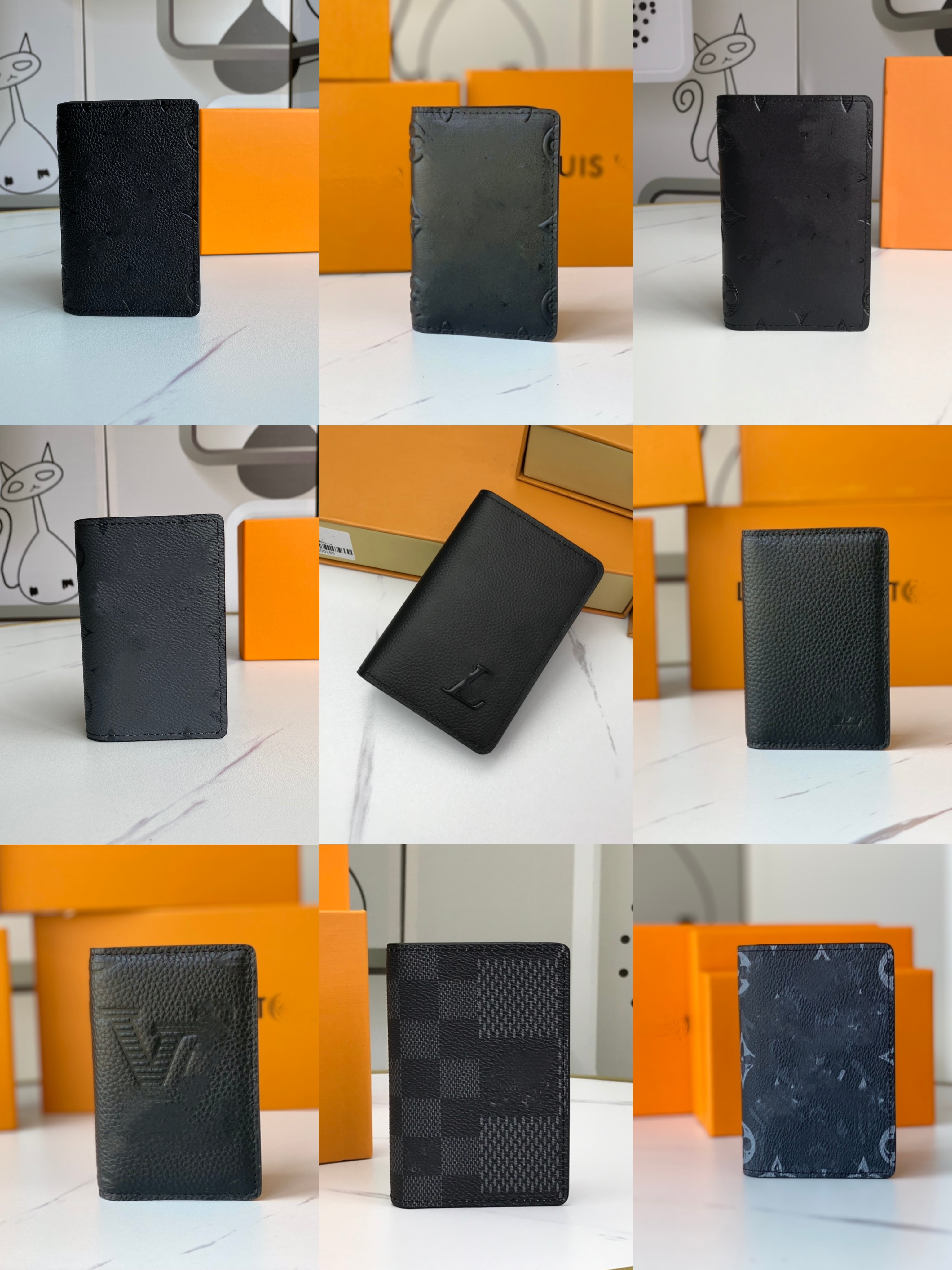 Newest Designer Letter Plaid Unisex Wallet Luxury Brand Short Coin Purses Card Holders Embossed Gradient Color Men Card Bag Pocket Women Clutch Bags Storage Wallet, Black2
Newest Designer Letter Plaid Unisex Wallet Luxury Brand Short Coin Purses Card Holders Embossed Gradient Color Men Card Bag Pocket Women Clutch Bags Storage Wallet, Black2