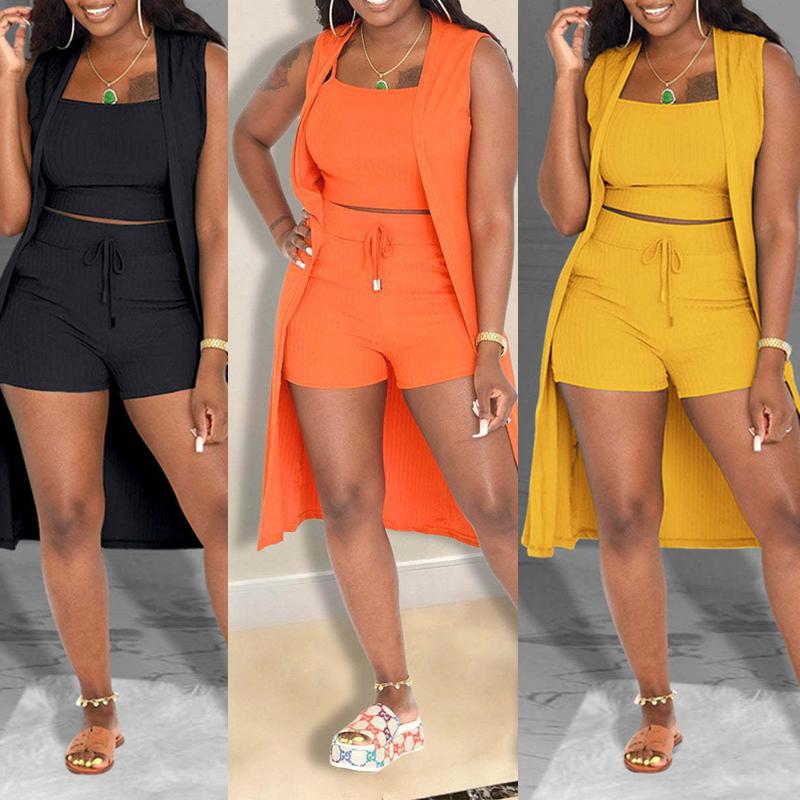Women's Tracksuits Arrivals Summer Loungewear Women Solid Color 3 Piece Vest Short Set Casual Three ClothingWomen's, Orange
Women's Tracksuits Arrivals Summer Loungewear Women Solid Color 3 Piece Vest Short Set Casual Three ClothingWomen's, Orange