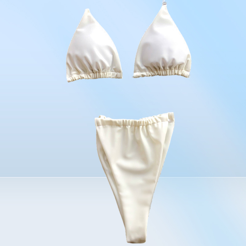 Swimsuit Woman 2 Pieces Sexy Sheer Bikini Push Up G String Swimsuits Transparent Shoulder Strap Swimwear Women Sexy Bikini Set6710782