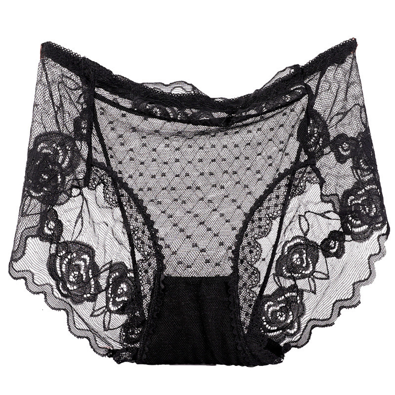 Women's Panties Sexy Underwear Women's Underwear Super Large Underwear Women's High Waist Lace Hollow Underwear Plus Size M-4XL 230403