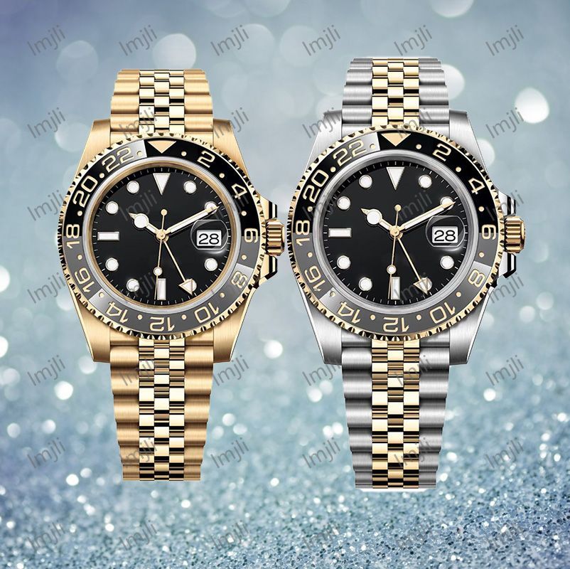 Luxury watch for Mens Watches for men watchs high quality 40mm Automatic Mechanical Watch Stainless Steel Blue Black Ceramic Sapphire WristWatches montre de luxe