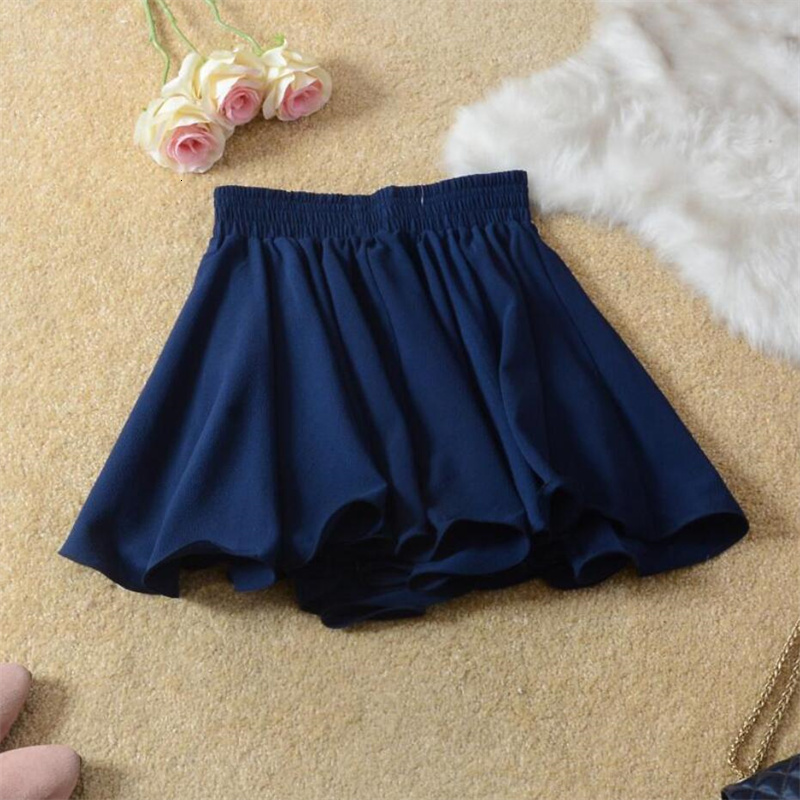 Skirts Elegant Women's High Waist Chiffon Skiing Summer Sweet Women's Pleated Mini Skiing Leisure Women's Sprint 230403