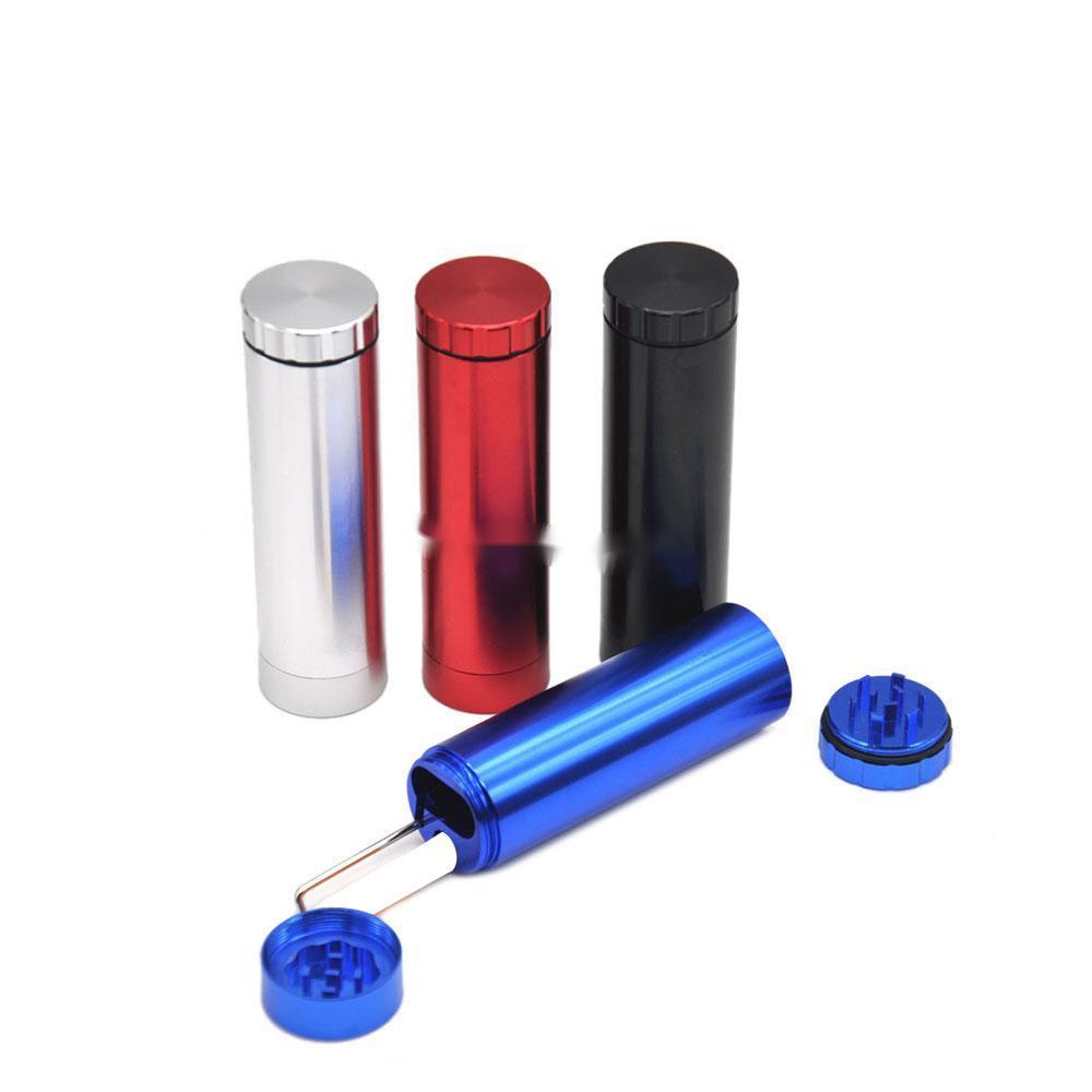 Smoking Container Automatic Ejection Dugout with grinder Cigarette Case Holder Aluminum Pocket Cigarette Box Composite smoking accessories
Smoking Container Automatic Ejection Dugout with grinder Cigarette Case Holder Aluminum Pocket Cigarette Box Composite smoking accessories