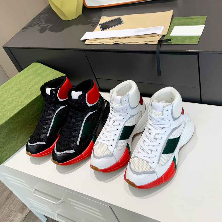 Sneakers sneakers ggity striped stitching Classic training Shoes Casual Red green Shoes mesh surface Leather basket leather Flat high top rubber men women siz
Sneakers sneakers ggity striped stitching Classic training Shoes Casual Red green Shoes mesh surface Leather basket leather Flat high top rubber men women siz