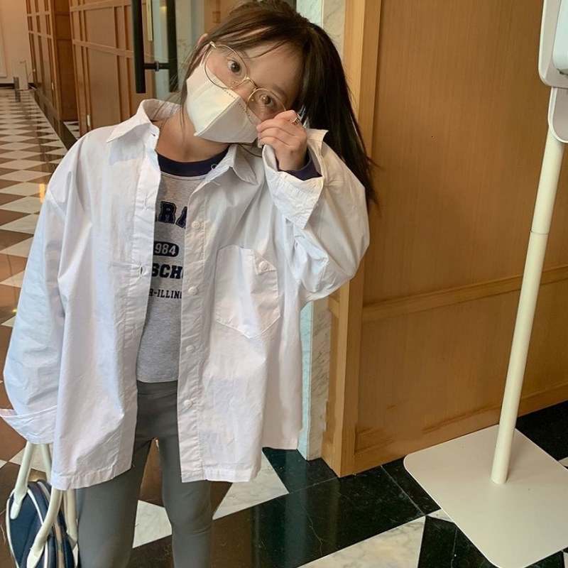 Kids Shirts Fashion Baby Girls Boys' Shirts Toddler Kids' Shirts Loose Fit Dress Long Sleeve Spring Autumn Baby Superfine Clothing 3-14Y 230