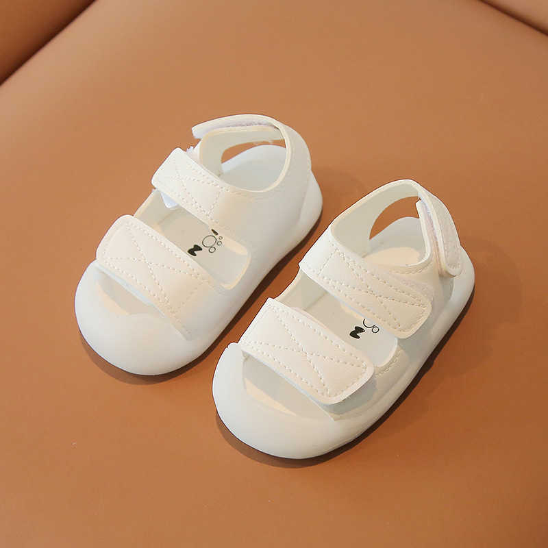 Sandals Summer New Children Korean Boy Sandals Children Baby Beach Shoe Hook Loop Hollow Non-slip Shoes For Baby Girl Boy Toddler Shoe Z0331