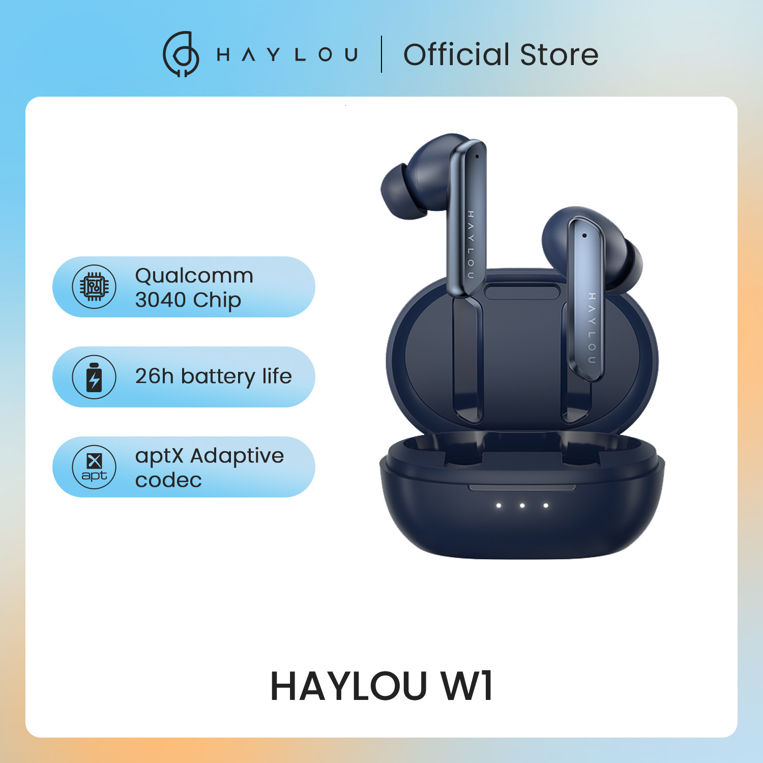Cell Phone Earphones HAYLOU W1 QCC 3040 Bluetooth 5 2 Apt X AAC Moving iron coil Sound Wireless 230403, Blue
Cell Phone Earphones HAYLOU W1 QCC 3040 Bluetooth 5 2 Apt X AAC Moving iron coil Sound Wireless 230403, Blue