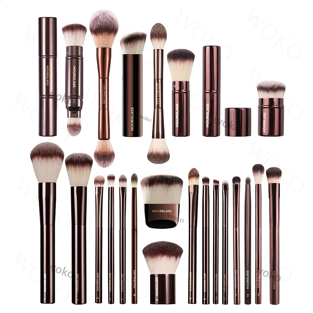 Makeup Brushes Hourglass Full Series Makeup Brush Blush Powder Contour Foundation Concealer Makeup Brush Eye Shadow Smudge Eyeliner Makeup Tool 231102
