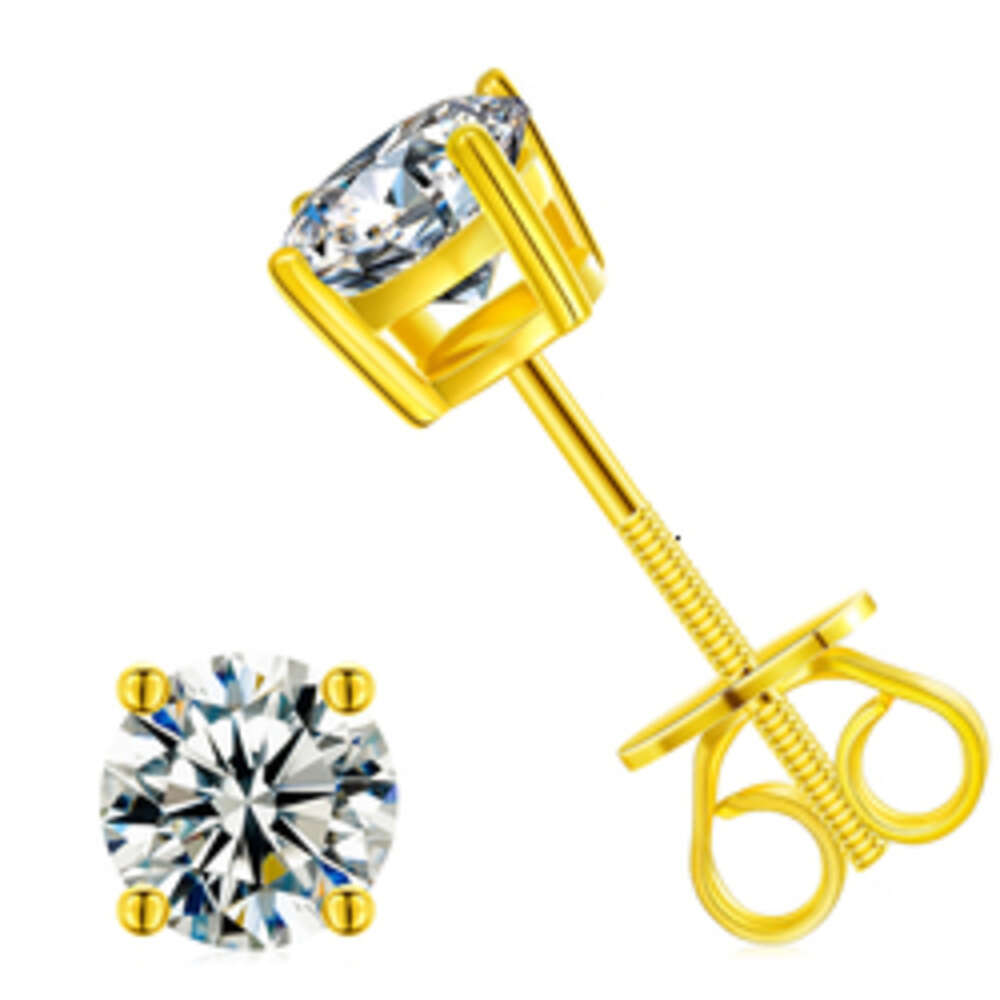 3mm-10mm Classic Mossanite Screw Back Earrings Jewelry Sterg Sier VVS Moissanite Dia Ear Stud For Men Women Gift