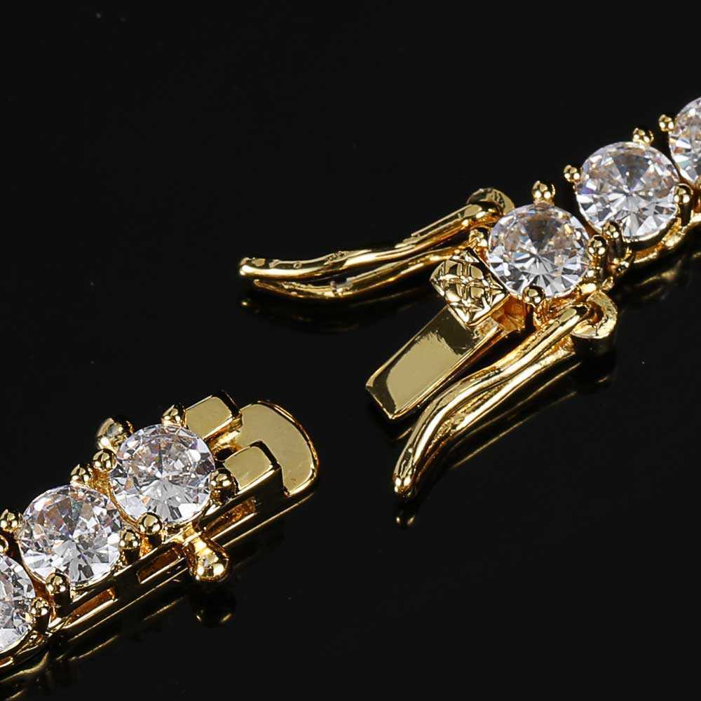 Elegant Gold Plated Tennis Chain Necklace with Sparkg Cubic Zirconia Dias for Women and Men Stylish Round Cuban k Design