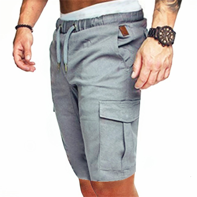 Men's Shorts FOJAGANTO Men's Summer Casual Fashion Brushed Sports Shorts Solid Color Fitness Running Five Point Men's Shorts 230403