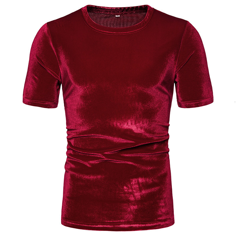 Men's T-Shirts Summer Men's Velvet Round Neck Short Sleeve T-shirt Retro Hip Hop T-shirt Top Men's Harajuku Punk Street Clothing 230403