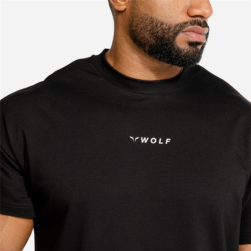 Men's T-Shirts Summer Men's Fitness Cotton T-shirt Fitness Men's Fitness Men's Fitness Men's Breathable Shirt Fashion Tight T