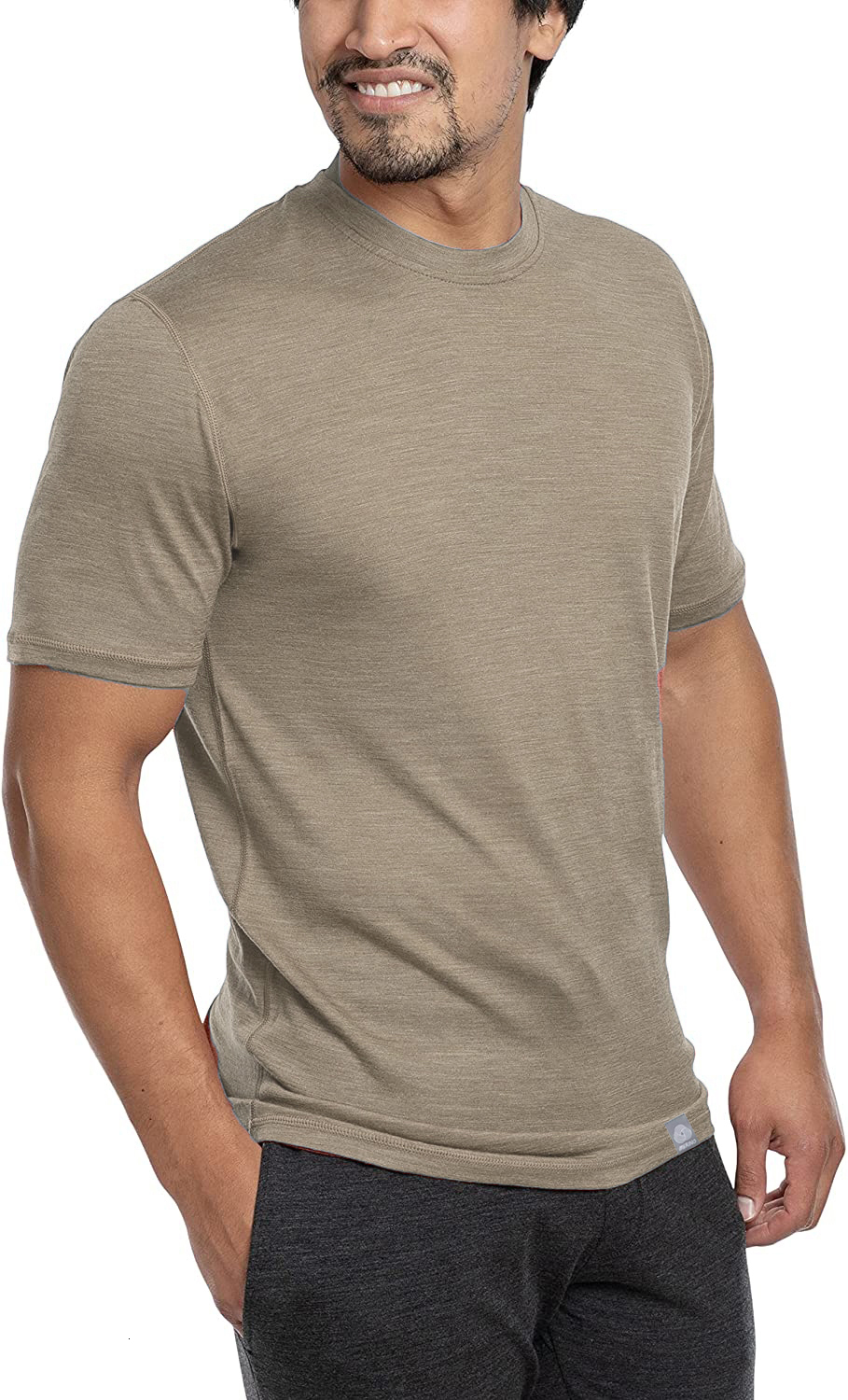 Men's T-Shirts 100% Merino Wool T-shirt Men's Sports Outdoor Hiking Merino T Shrit Moisture Resistant Wicking Odor Cold Resistant Breathable