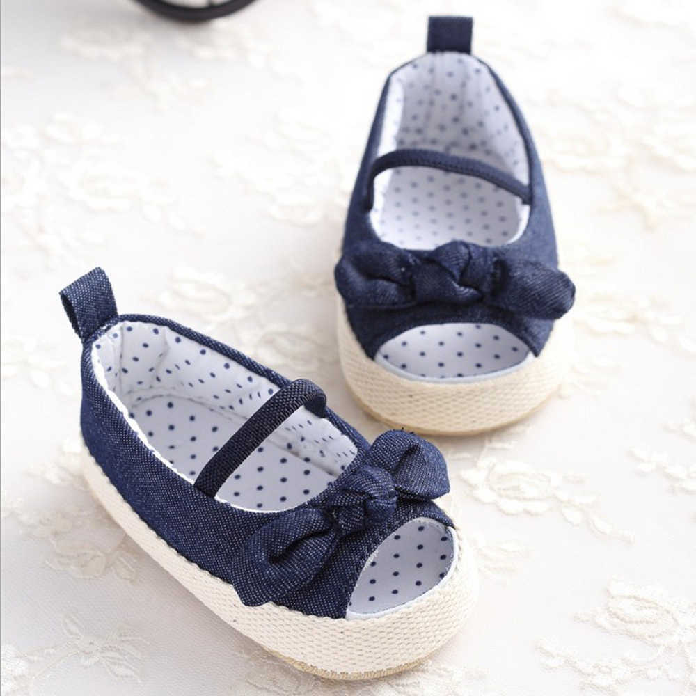 Sandals Hot Elegant Infant Kids Girls Sandals baby Shoes Denim Crib children Shoes Summer Soft Princess Baby Shoes SD23 Z0331