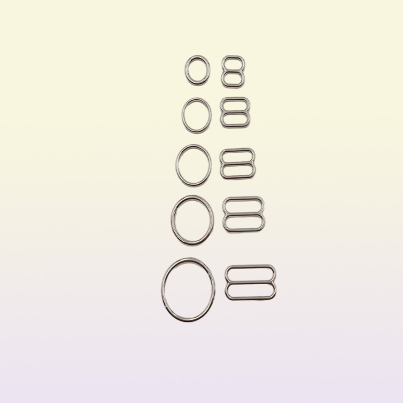 50 sets lot Nickel plated bra sliver rings and sliders 01