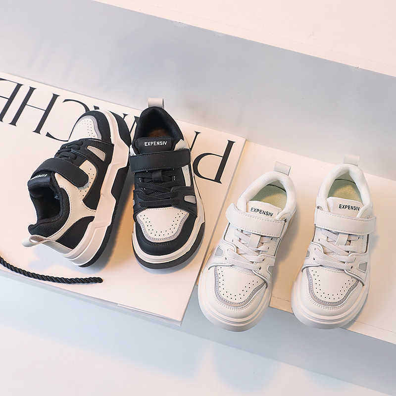Athletic Outdoor Spring New Children Board Simple Versatile Girls White Boys Casual Shoes C260130