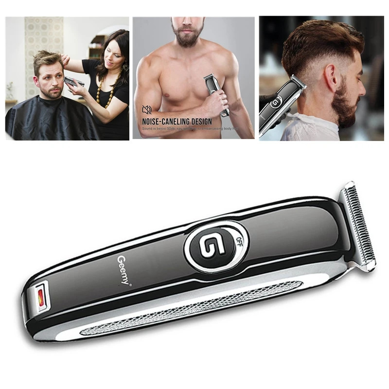 Hair Trimmer Original Geemy hair trimmer professional for men beard clipper rechargeable face cutter machine electric haircut 231102