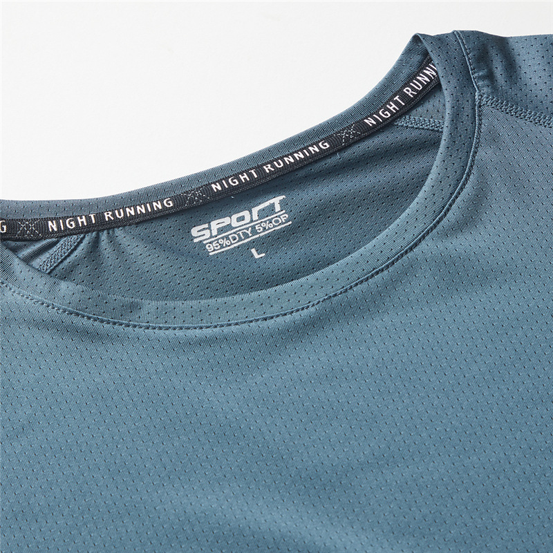 Men's T-Shirts Sports Men's Gym Quick Dry T-Shirt Fashion Mesh Summer Short Sleeve Black White T-Shirt Top Tee Oversized 7XL 8XL 9XL 230403